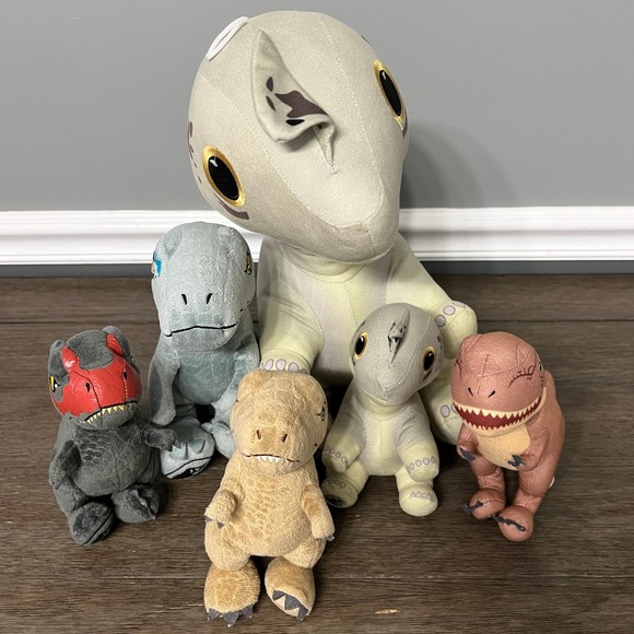 Jurassic World Dinosaur Plush Set of 6 - Picture 1 of 7